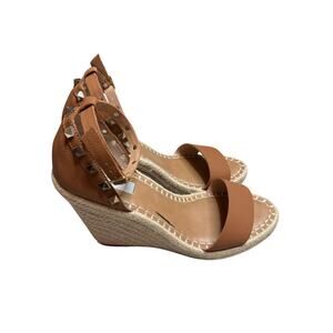 Steven New York Peni Studded Espadrille Wedge Sandals Size 10